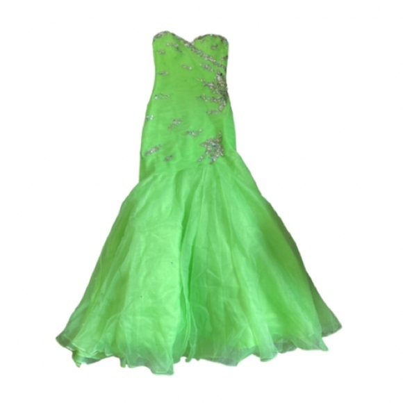 Mori Lee Beaded Organza Mermaid Formal Dress size 6 - Picture 2 of 8